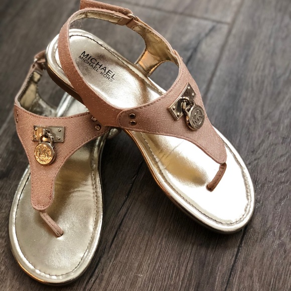 michael kors rose gold sandals